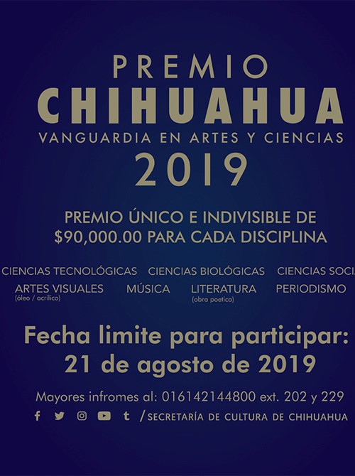Premio chihuahua vanguardia en artes y ciencias 2019